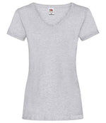 Fruit of the Loom Lady Fit Value V Neck T-Shirt Heather Grey