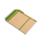 Branded A6 recycled notepad with pen