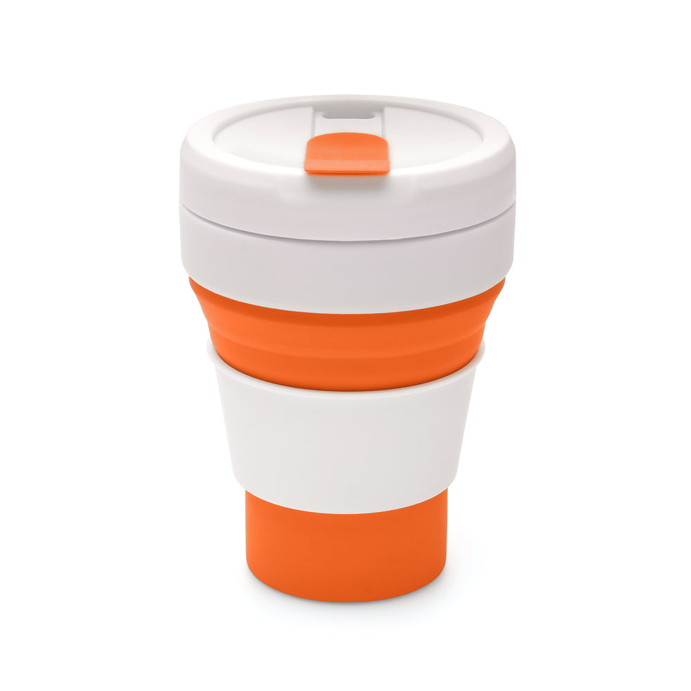 Branded Pocket Cup 355ml collapsible silicone body cup