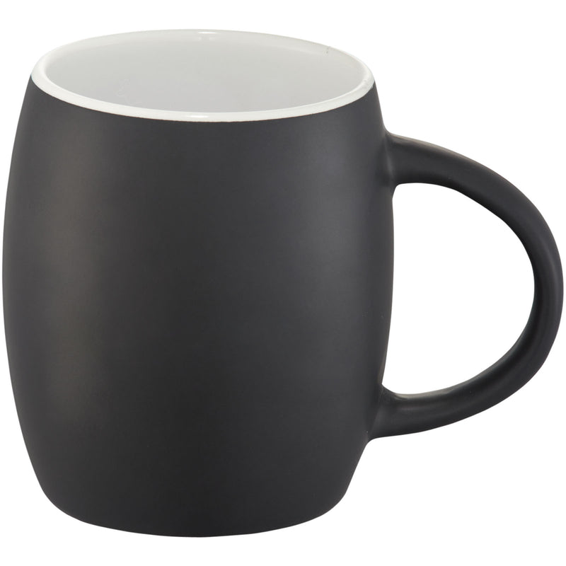 Hearth 400 ml ceramic mug with wooden coaster/lid