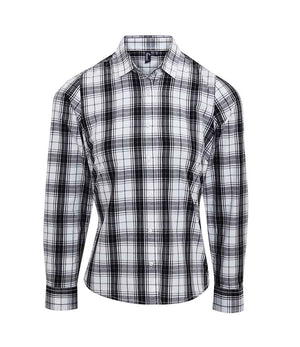 Premier Ladies Ginmill Check Long Sleeve Shirt