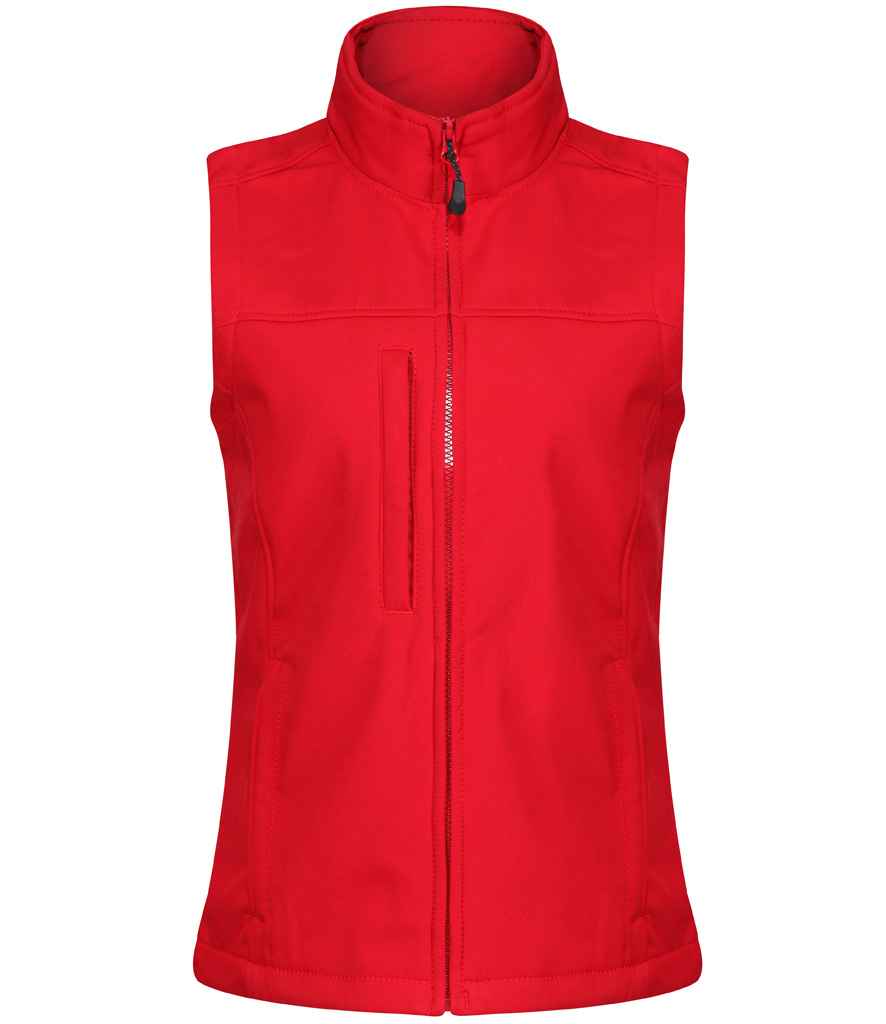 Regatta Ladies Flux Soft Shell Bodywarmer Classic Red/Seal Grey