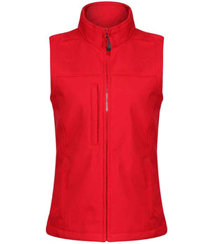Regatta Ladies Flux Soft Shell Bodywarmer Classic Red/Seal Grey