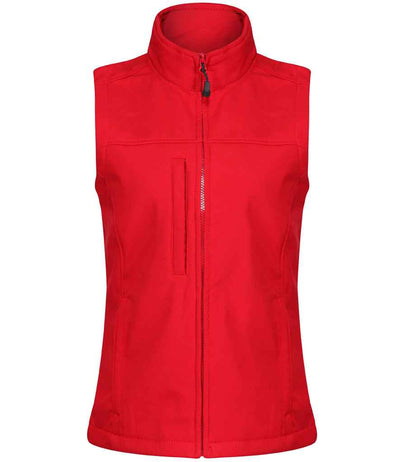 Regatta Ladies Flux Soft Shell Bodywarmer Classic Red/Seal Grey