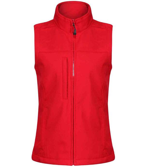 Regatta Ladies Flux Soft Shell Bodywarmer Classic Red/Seal Grey