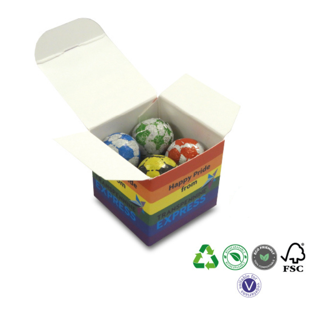 Cube Box of Footballs