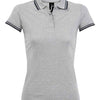 SOL'S Ladies Pasadena Tipped Cotton Piqué Polo Shirt