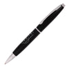 Branded DOVER BLACK Metal Pen. Chrome Undercoat. Silver Trim