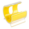 Branded Turbo Desk Phone Holder. Solid Colour Inner Plastic + Clear Cover