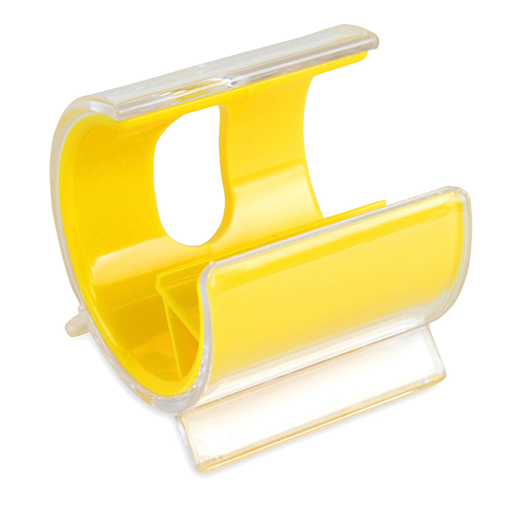 Branded Turbo Desk Phone Holder. Solid Colour Inner Plastic + Clear Cover