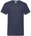 Fruit of the Loom V Neck Value T-Shirt Deep Navy