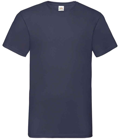 Fruit of the Loom V Neck Value T-Shirt Deep Navy