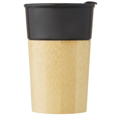 Pereira 320 ml porcelain mug with bamboo outer wall