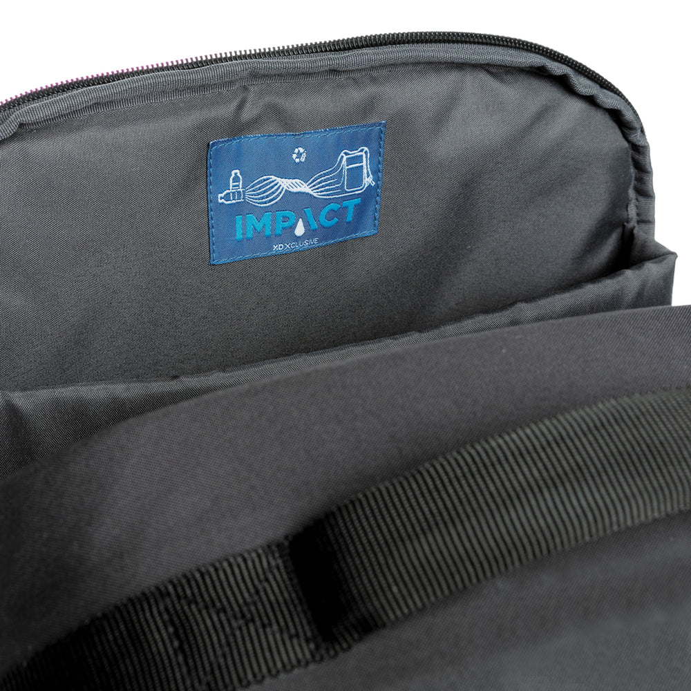 Branded Impact AWARE™ RPET anti-theft 15.6" laptop backpack