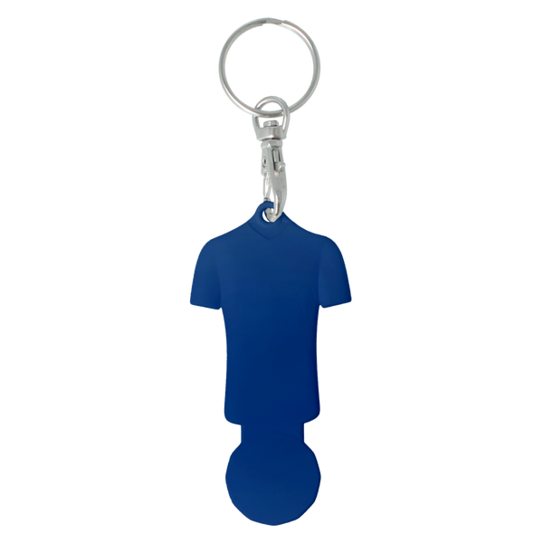 Football Shirt Shaped Trolley Coin Keyring
