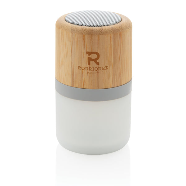 Branded Bamboo colour changing 3W speaker light