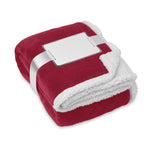 Branded Blanket coral fleece/ sherpa