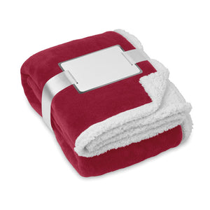 Branded Blanket coral fleece/ sherpa
