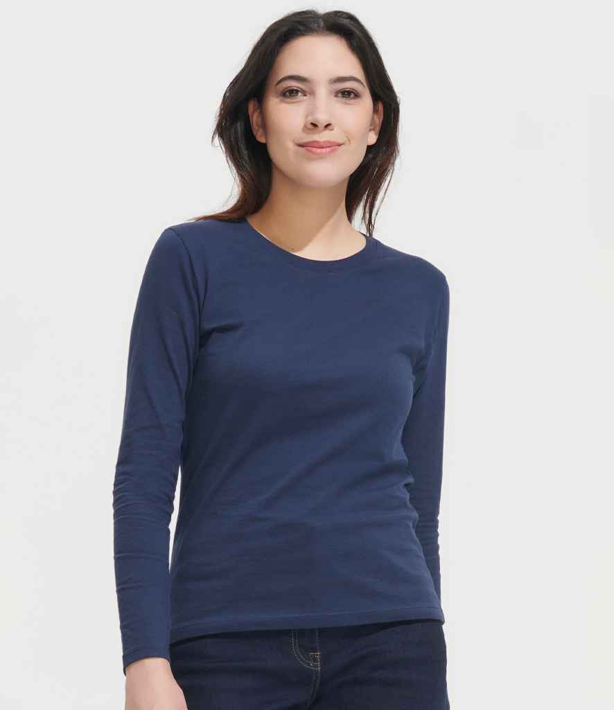 Branded SOL'S Ladies Imperial Long Sleeve T-Shirt