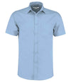 Kustom Kit Short Sleeve Tailored Poplin Shirt Light Blue