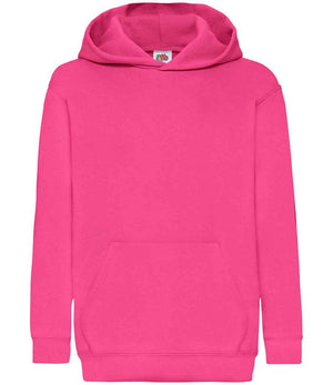 Fruit of the Loom Kids Classic Hooded Sweatshirt Fuchsia
