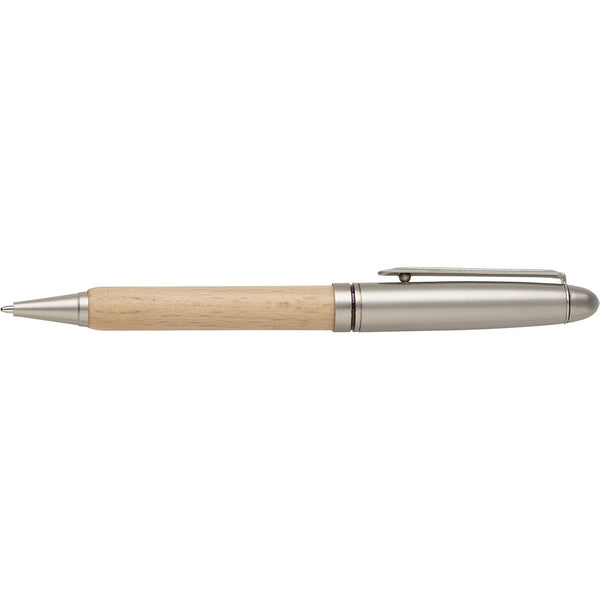 Branded Leathad Beechwood ballpen