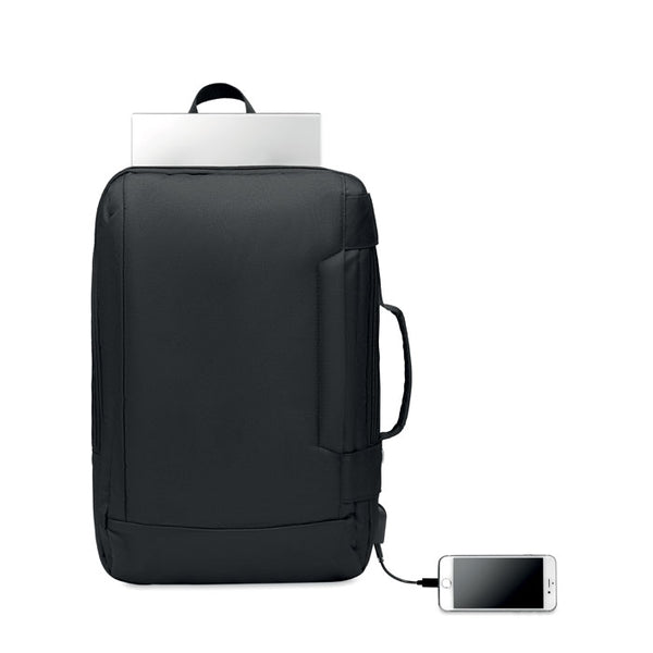 Branded Computer backpack in 300D RPET