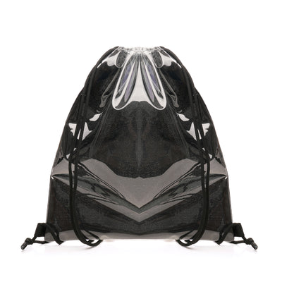 'Transparent Fabric Drawstring Bag' BLACK 600D and TPU Drawstring Bag