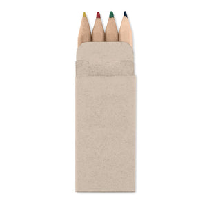 4 mini coloured pencils in a pack