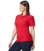 Branded Gildan Ladies SoftStyle® Double Piqué Polo Shirt