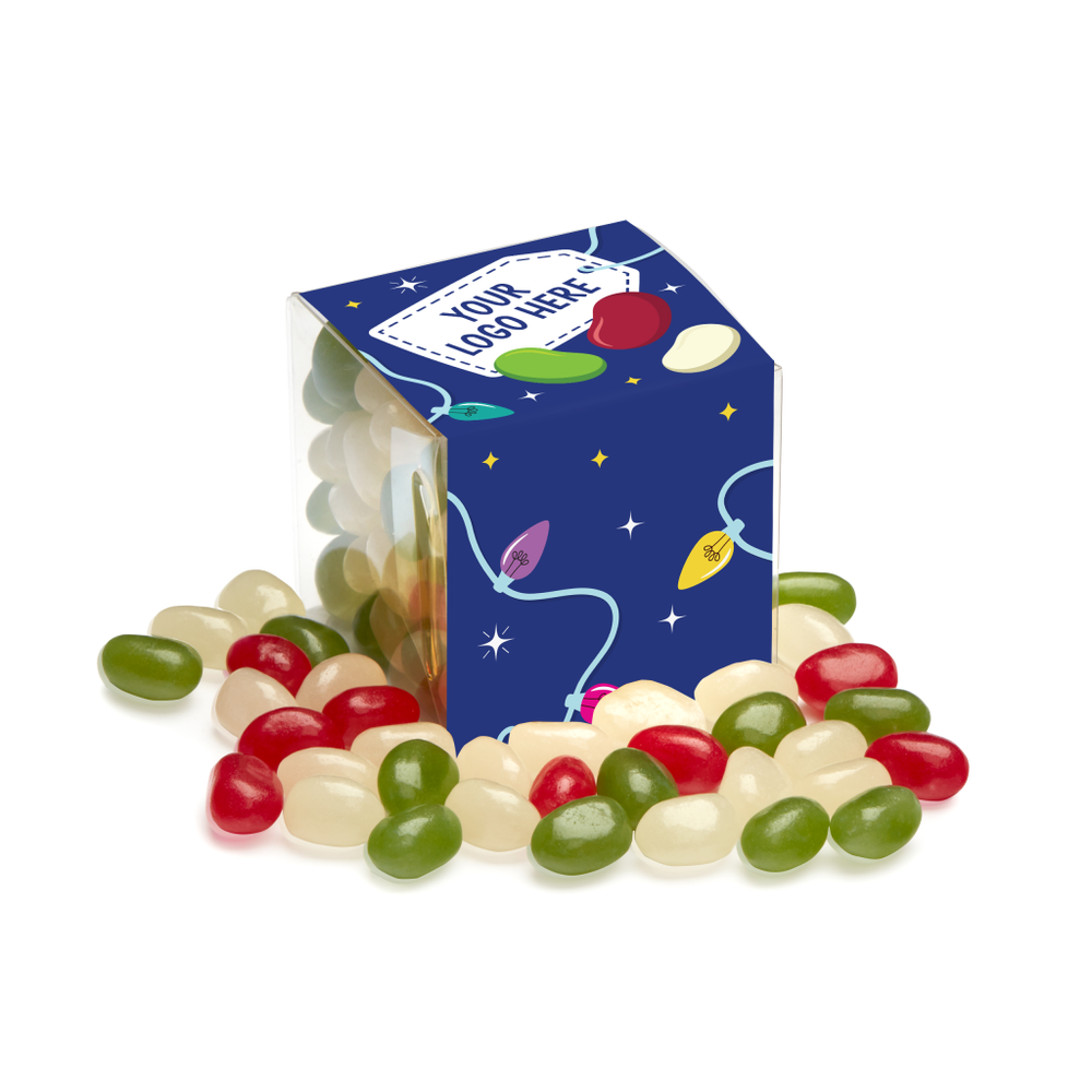 Branded Clear Cube of Festive Jelly Bean Factory®