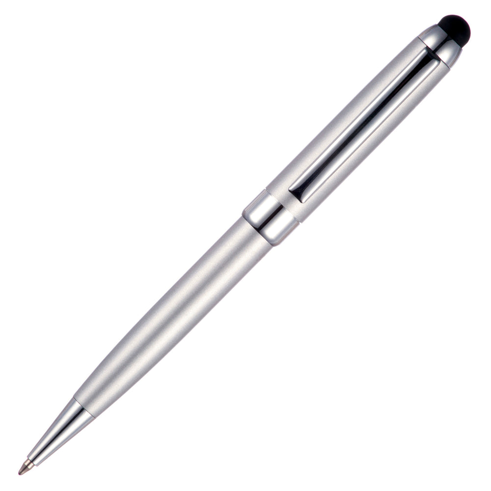 Branded ASTON STYLUS ball pen with chrome trim