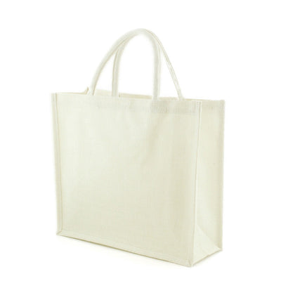 Sublimation Burlap Tote Bag 14x16 with Black Handles, 100% Polyester, 50  each