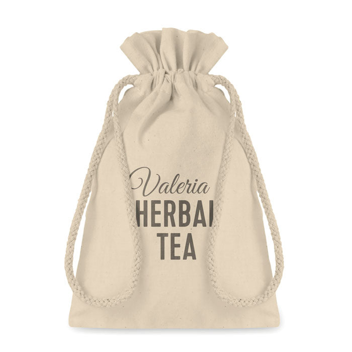 Branded Small Cotton draw cord bag