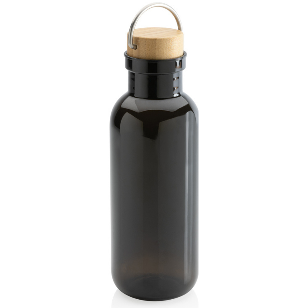 GRS RPET bottle with bamboo lid and handle