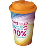 Branded Brite-Americano® Eco 350 ml spill-proof insulated tumbler