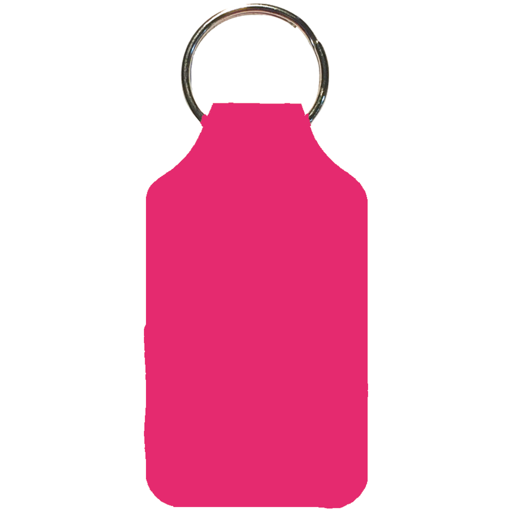 Recycled Imitation Leather Key Fob - Square Shape