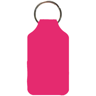 Recycled Imitation Leather Key Fob - Square Shape