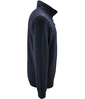 SOL'S Stan Contrast Zip Neck Sweatshirt French Navy