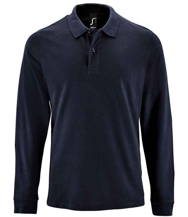 SOL'S Perfect Long Sleeve Piqué Polo Shirt French Navy