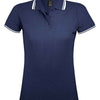 SOL'S Ladies Pasadena Tipped Cotton Piqué Polo Shirt