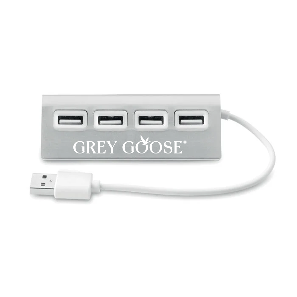 Branded 4 port USB hub with cable