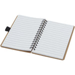 Branded Cobble A6 wire-o recycled cardboard notebook with stone paper