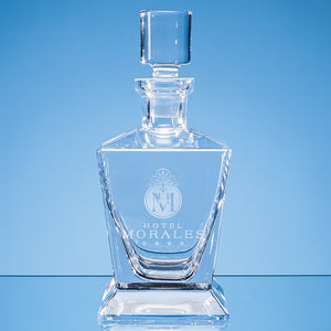 0.75ltr Handmade Tapered Square Spirit Decanter