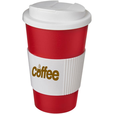 Americano® 350 ml tumbler with grip & spill-proof lid