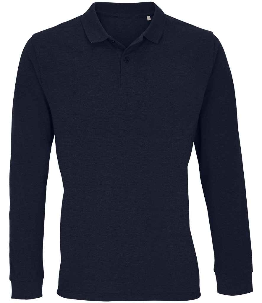 Branded SOL'S Unisex Planet Long Sleeve Piqué Polo Shirt