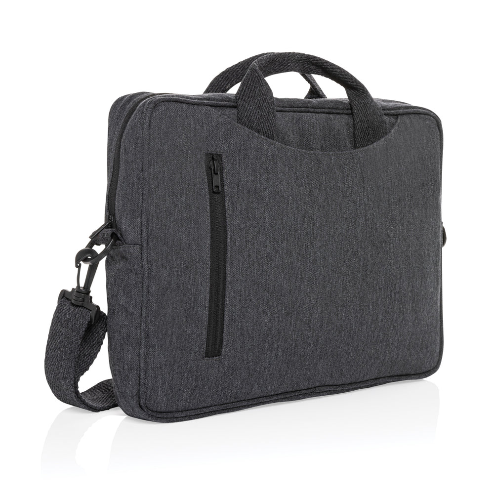 Branded Laluka AWARE™ recycled cotton 15.4 inch laptop bag