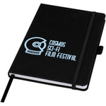 Branded Honua A5 recycled paper notebook with recycled PET cover