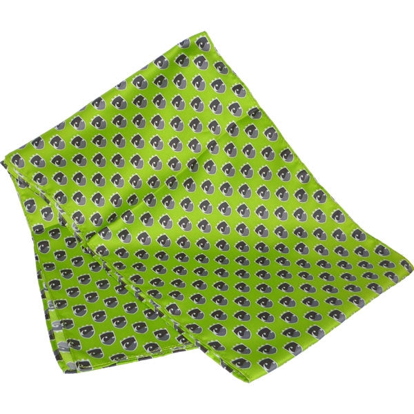 Branded Screen Printed Long Silk Scarf