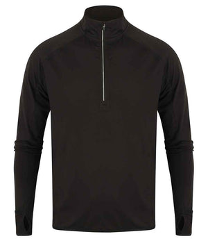 Tombo Long Sleeve Zip Neck Performance Top